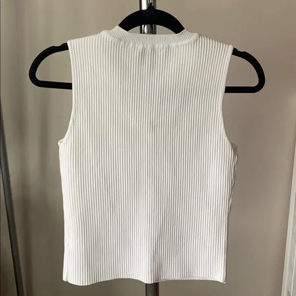 Rachel Zoe Ribbed Top White - Picture 5 of 7